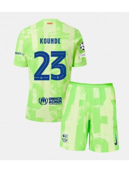 Barcelona Jules Kounde #23 Replika Tredje Kläder Barn 2024-25 Kortärmad (+ byxor)